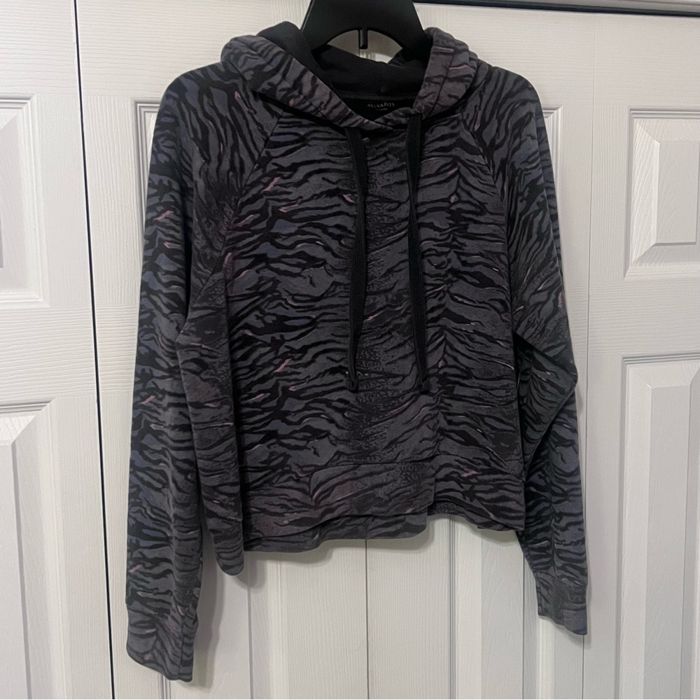 All Saints Tygers Raglan hooded Top Tiger Print Sweatshirt Size XS - Picture 6 of 13